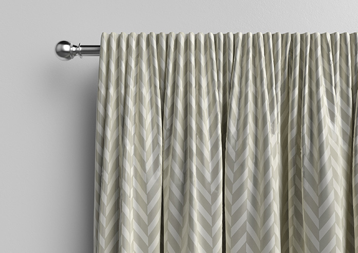 Chevron Stripe, Taupe - Made to Measure Curtains - Image 10